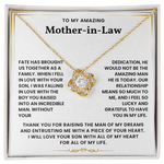 To My Amazing Mother In Law - I Feel So Lucky and Grateful To Have You In My Life - Necklace