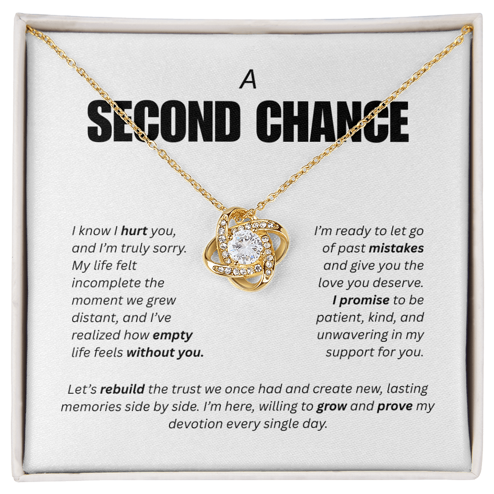 A Second Chance – Apology Necklace with Message Card.
