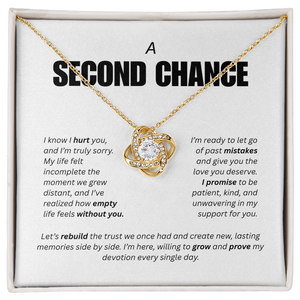 A Second Chance – Apology Necklace with Message Card.