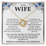 To My Wife Necklace-Loveknot Necklace Silver Plated