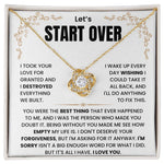 Let's Start Over Love Knot Necklace For Her- Meaningful Sorry Gift for Her