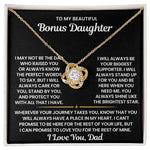 To My Bonus Daughter Necklace - I Love You