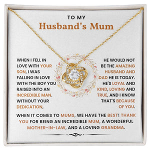 To My Husband's Mum- Loveknot Neclace- Mother's Day Gift