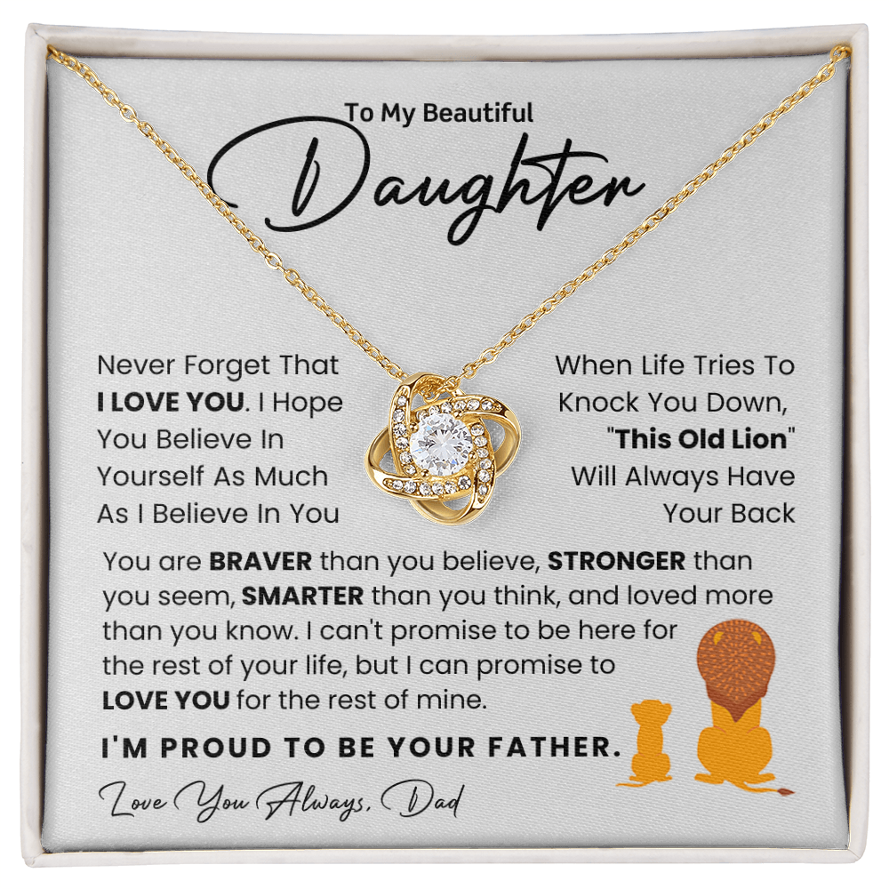To My Daughter - I Am Proud To Be Your Father - Necklace