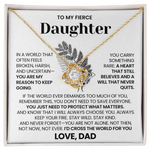 To My Daughter - I'd Cross The World For you - Necklace