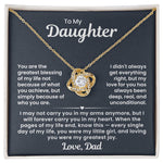 To My Daughter Necklace from Dad Lux430