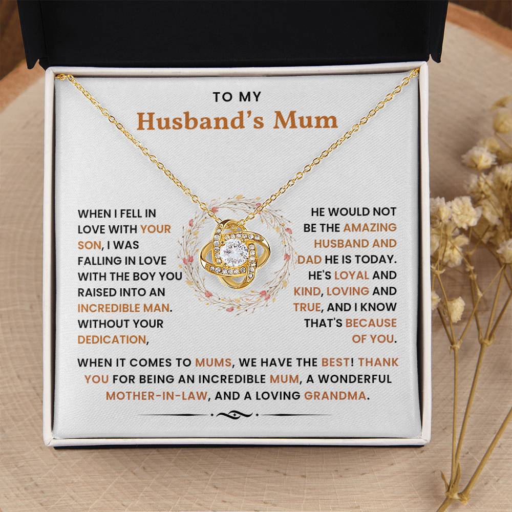 To My Husband's Mum- Loveknot Neclace- Mother's Day Gift