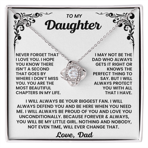 To My Daughter - You Are The Most Beautiful Chapters In My Life - Necklace