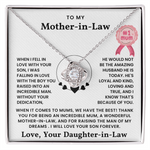 To My  Mother In Law - Thank You For Being An Incredible Mom - Necklace