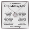 To my granddaughter- Loveknot necklace -Gift From Grandpa
