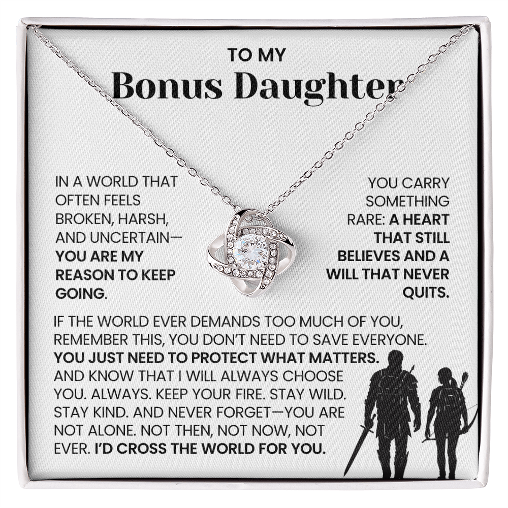 To My Bonus Daughter - You Are My Reason to Keep Going - Necklace