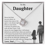 To My Daughter - You Will Always Be My Baby Girls - Love Knot Necklace