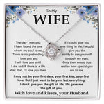 To My Wife Necklace-Loveknot Necklace Silver Plated