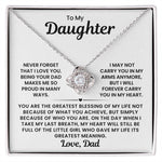 To My Daughter Necklace from Dad Lux435