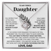 To My Daughter - I'd Cross The World For you - Necklace