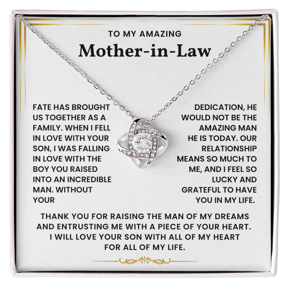 To My Amazing Mother In Law - I Feel So Lucky and Grateful To Have You In My Life - Necklace