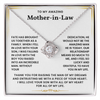 To My Amazing Mother In Law - I Feel So Lucky and Grateful To Have You In My Life - Necklace