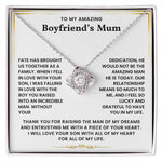 To My Boyfriend's Mum-Loveknot Necklace- I Feel So Lucky