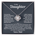 To My Daughter Necklace from Dad Lux434
