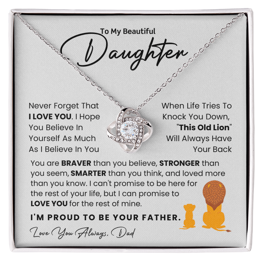 To My Daughter - I Am Proud To Be Your Father - Necklace