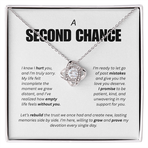 A Second Chance – Apology Necklace with Message Card.