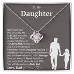 To My Daughter - You Will Always Be My Baby Girls - Love Knot Necklace