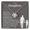To My Daughter - You Will Always Be My Baby Girls - Love Knot Necklace