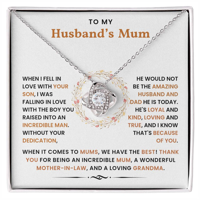 To My Husband's Mum- Loveknot Neclace- Mother's Day Gift