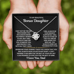 To My Bonus Daughter Necklace - I Love You