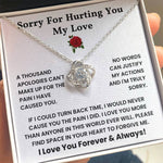 I Love You I'm Sorry Gift For Her, Apology Gift For Her - Love Knot Necklace