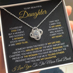 To My Beautiful Daughter-Loveknot Necklace-Someday When The Pages