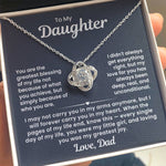 To My Daughter Necklace from Dad Lux434