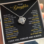 To My Daughter Necklace - I Love You Always from Dad