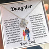 To My Daughter Love Knot Necklace Gift Set
