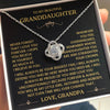To My Granddaughter - Remember Whose Granddaughter You Are - Love Knot Necklace