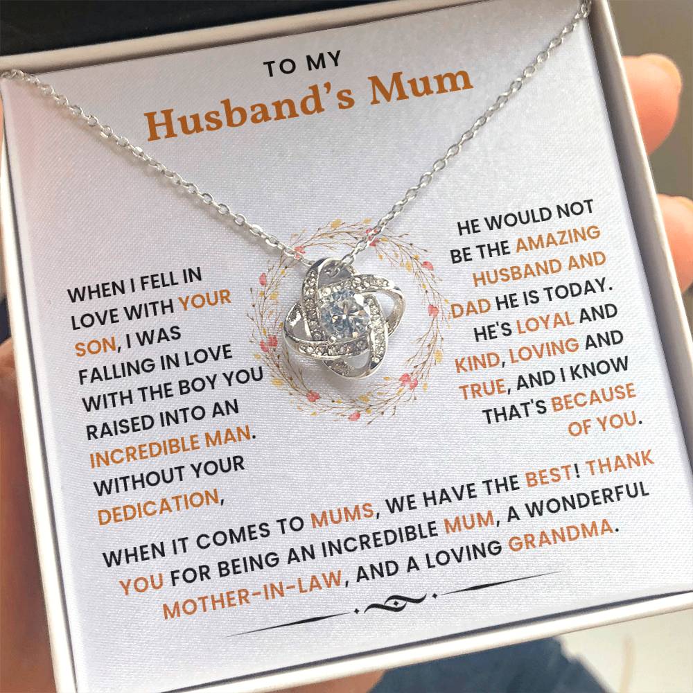 To My Husband's Mum- Loveknot Neclace- Mother's Day Gift