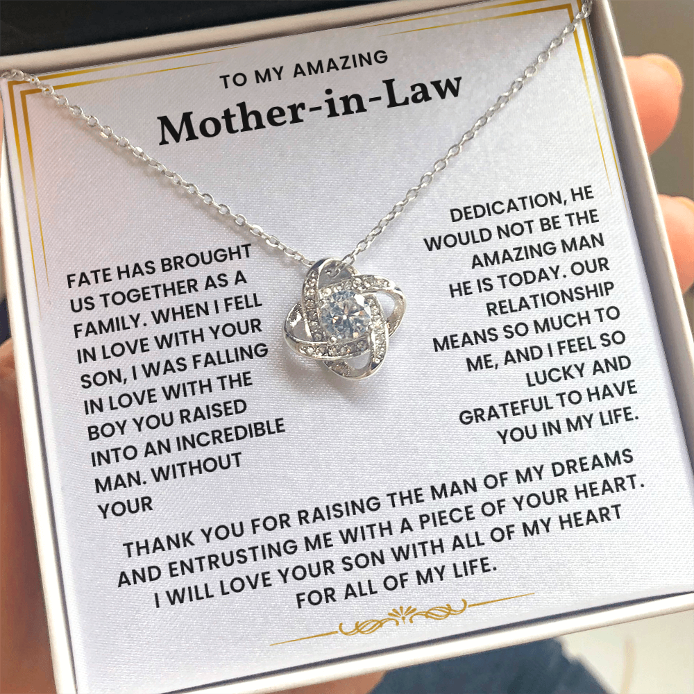 To My Amazing Mother In Law - I Feel So Lucky and Grateful To Have You In My Life - Necklace