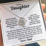 To My Daughter Necklace from Dad Lux435