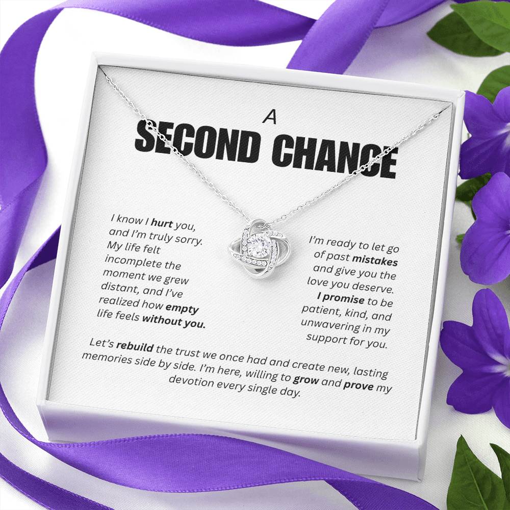 A Second Chance – Apology Necklace with Message Card.