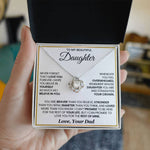 To My Beautiful Daughter-Loveknot Necklace- I Hope You Believe