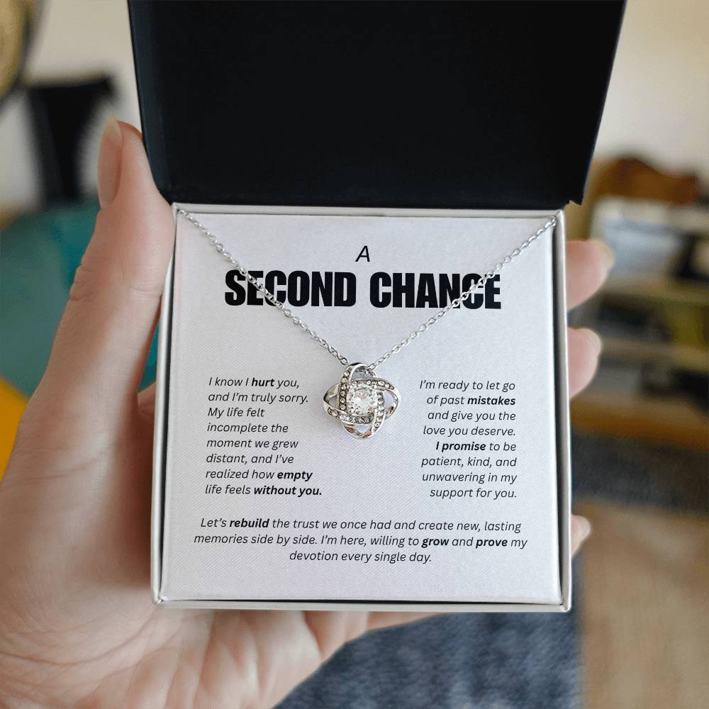 A Second Chance – Apology Necklace with Message Card.