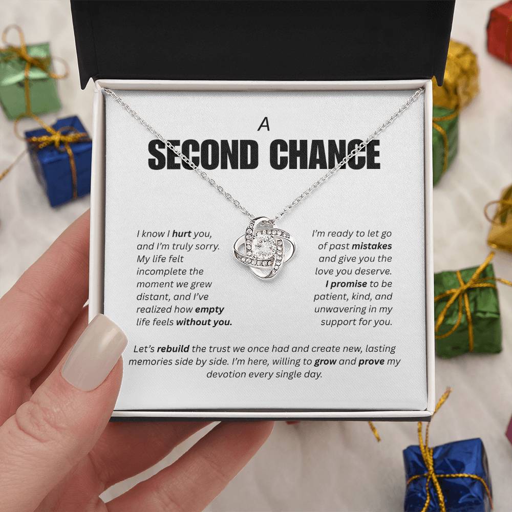 A Second Chance – Apology Necklace with Message Card.