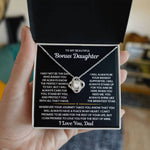 To My Bonus Daughter Necklace - I Love You