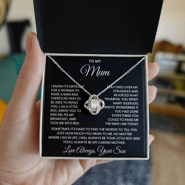 Mothers Day Gift For Mum - Love Knot Necklace for Mum