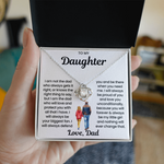 To My Daughter Love Knot Necklace Gift Set