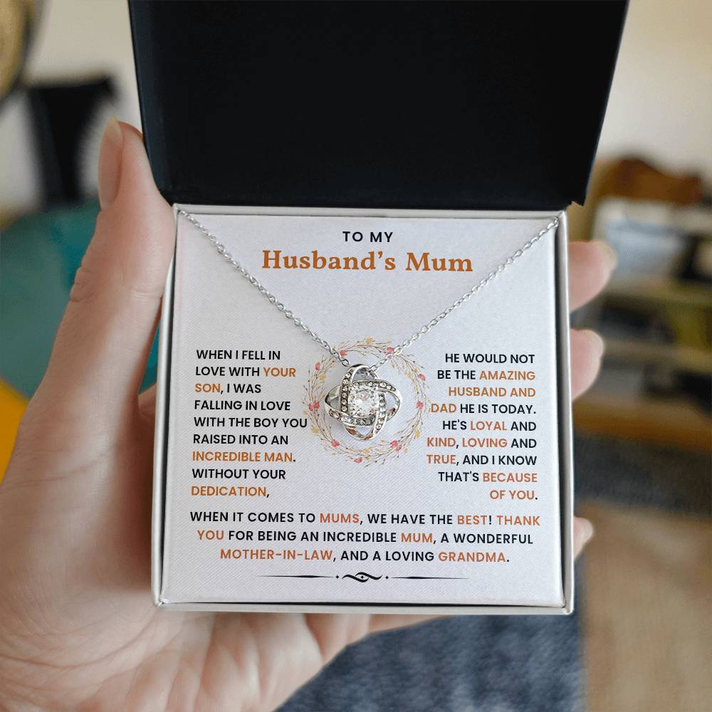 To My Husband's Mum- Loveknot Neclace- Mother's Day Gift