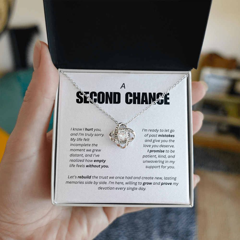 A Second Chance – Apology Necklace with Message Card.