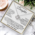 To My Beautiful Daughter-Loveknot Necklace- I Hope You Believe