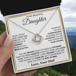 To My Beautiful Daughter-Loveknot Necklace- I Hope You Believe