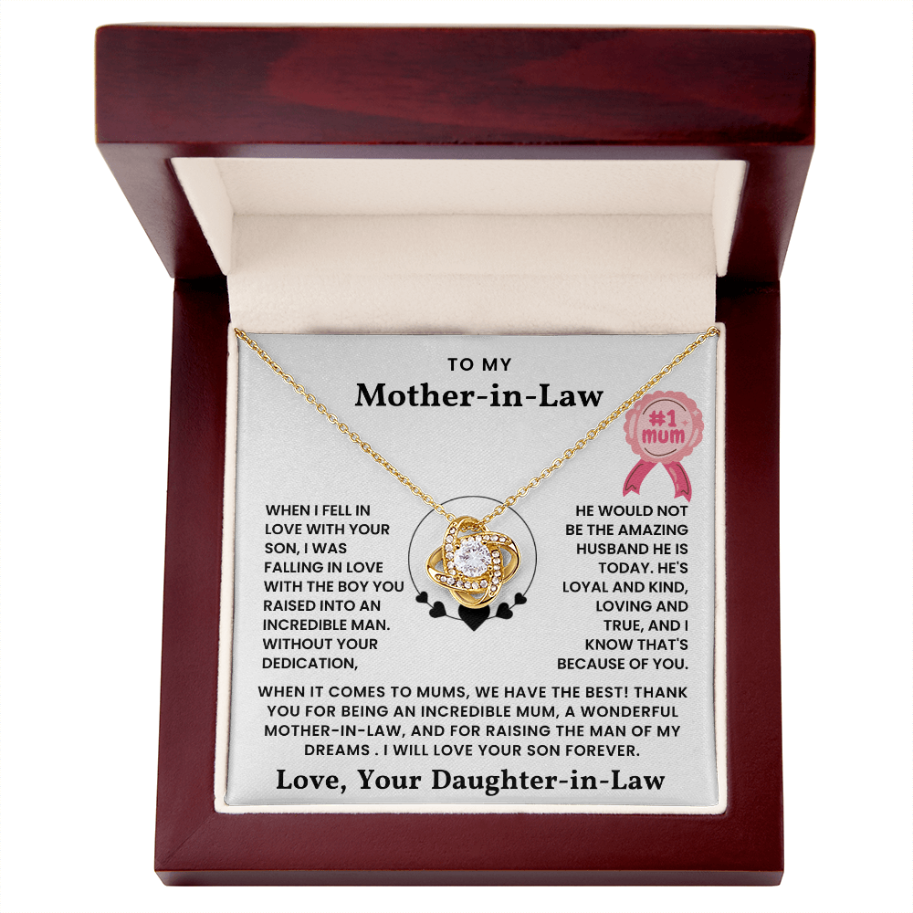 To My  Mother In Law - Thank You For Being An Incredible Mom - Necklace
